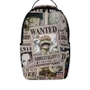ZAINO CON POSTER DI ONE PIECE WANTED SHARK