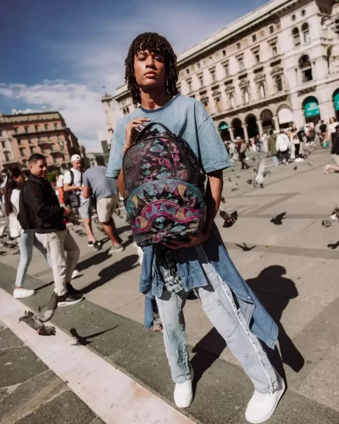 ZAINO DLX CON DRAGO RICAMATO ZAINO DLX CON DRAGO RICAMATO