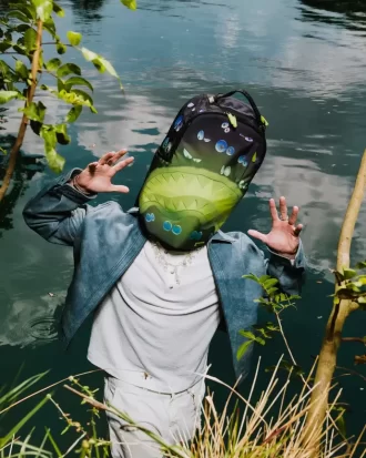 ZAINO DLXR CON OCCHI LUMINOSI (BRILLANTE AL BUIO)