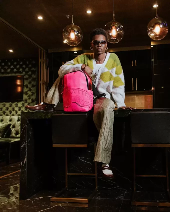 ZAINO DLXSV IN PITONE ROSA