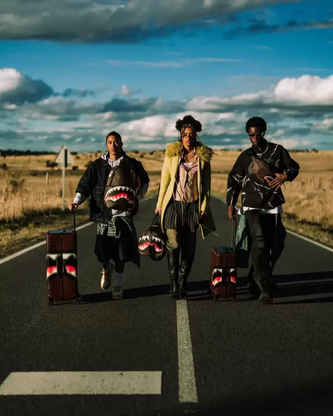 BORSA A TRACOLLA SAVVY CON EFFETTO SFOCATO SHARKS IN PARIS