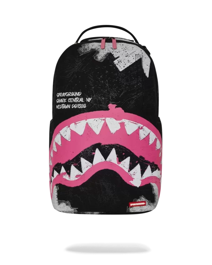 ZAINO IN COTONE DLX CON ARTE ACRILICA SHARK CENTRAL