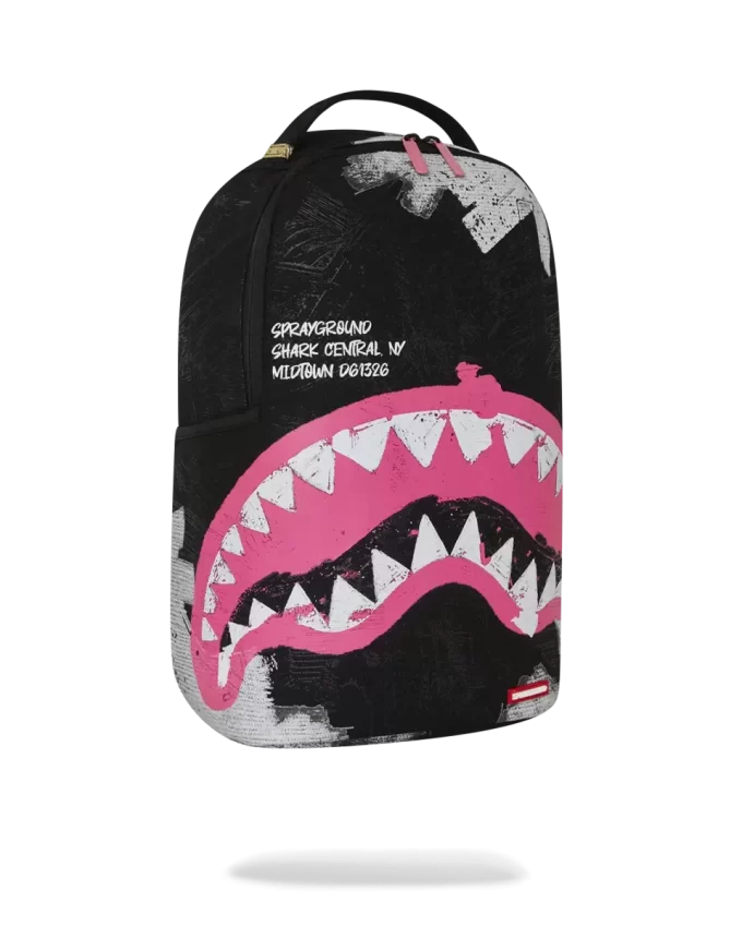 ZAINO IN COTONE DLX CON ARTE ACRILICA SHARK CENTRAL