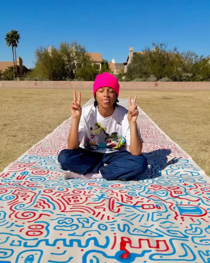 ZAINO IN TELA DI SHEREEN JENKINS 1 di 18 TAGLIA DA GRANDE TELA ARTISTICA