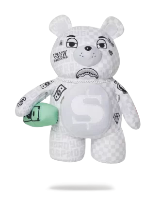 ZAINO MONEYBEAR TEDDYBEAR SPLIT THE CHECK (PEARL)