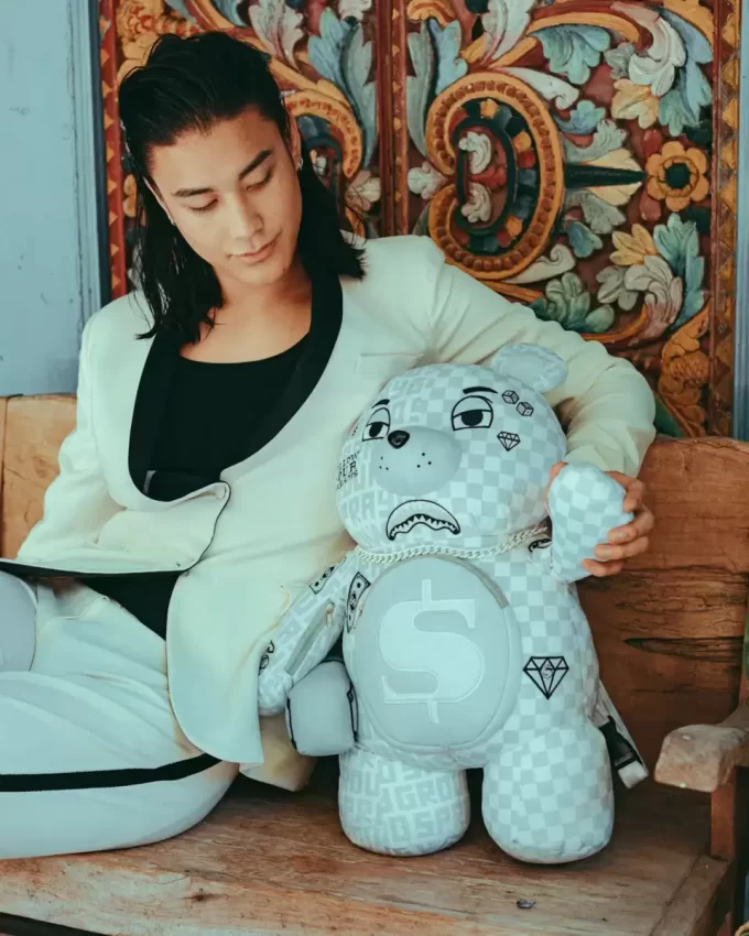 ZAINO MONEYBEAR TEDDYBEAR SPLIT THE CHECK (PEARL)