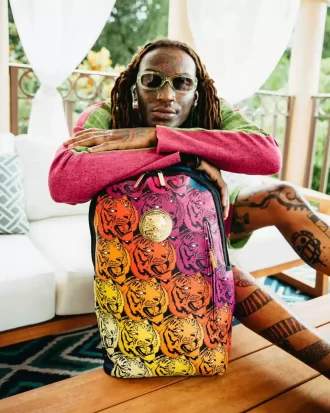 ZAINO PLACCATO ORO TIGER ROAR