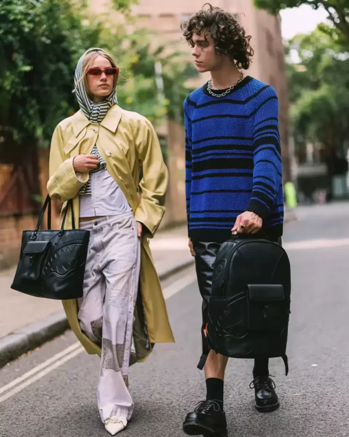 ZAINO PRONTO PER IL RED CARPET DELLA SETTIMANA DELLA MODA DI LONDRA