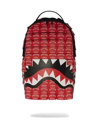 ZAINO SHARK REALIZZATO CON ETICHETTE TESSUTE
